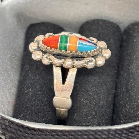 Jewelry - William Wheeler native American multicoloured stone inlay 925 ring